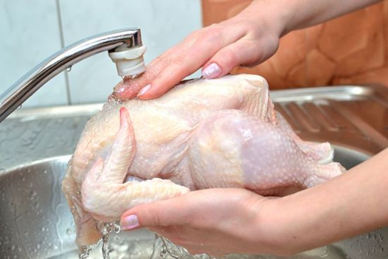 غسل الدجاج قبل الطهي يسبب أمراضاً خطيرة